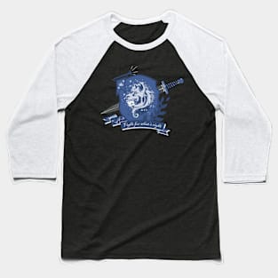 Dog crest, fight for what's right - Blue Baseball T-Shirt